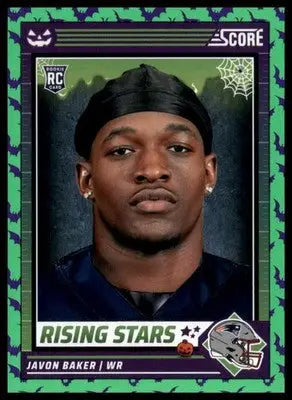 2024 Score-A-Treat - Rising Stars Green Bats Javon Baker New England Patriots 25 - Football Card Single