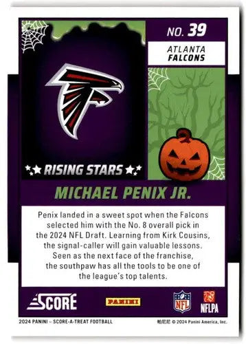 2024 Score-A-Treat Rising Stars Orange Pumpkin #39 Michael Penix Jr. NM-MT Falco - Football Card Single