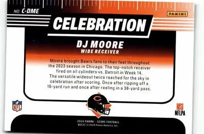 2024 Score #C-DME DJ Moore Celebration Red - Football Card Single