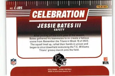 2024 Score #C-JBS Jessie Bates III Celebration - Football Card Single