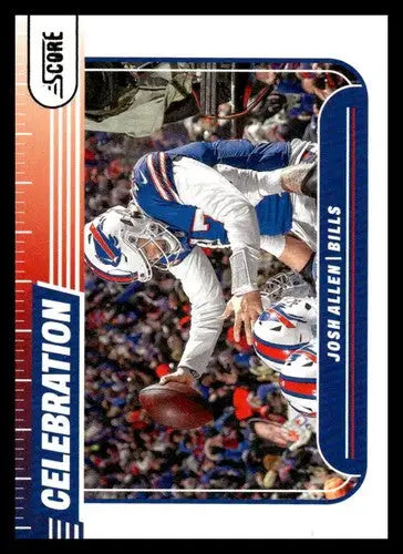 Original gloss Score Celebration Josh Allen football card from 2024 Score Celebration series