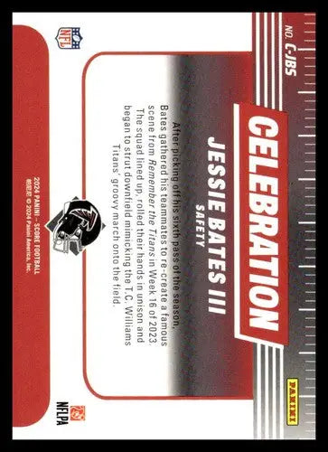 2024 Score Celebration #24 Jessie Bates III NM-MT Falcons ID:75472 - Football Card Single