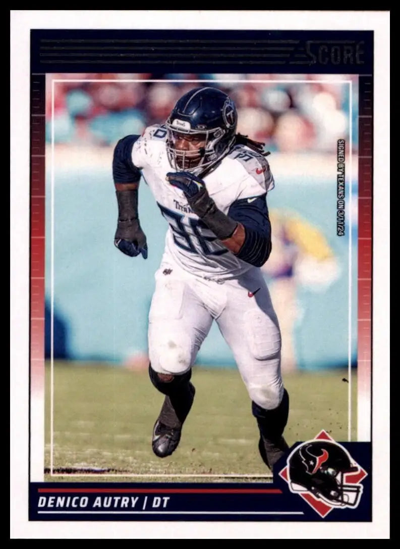 2024 Score Denico Autry #277 Houston Texans Football Card NFL Sports - Football Card Single