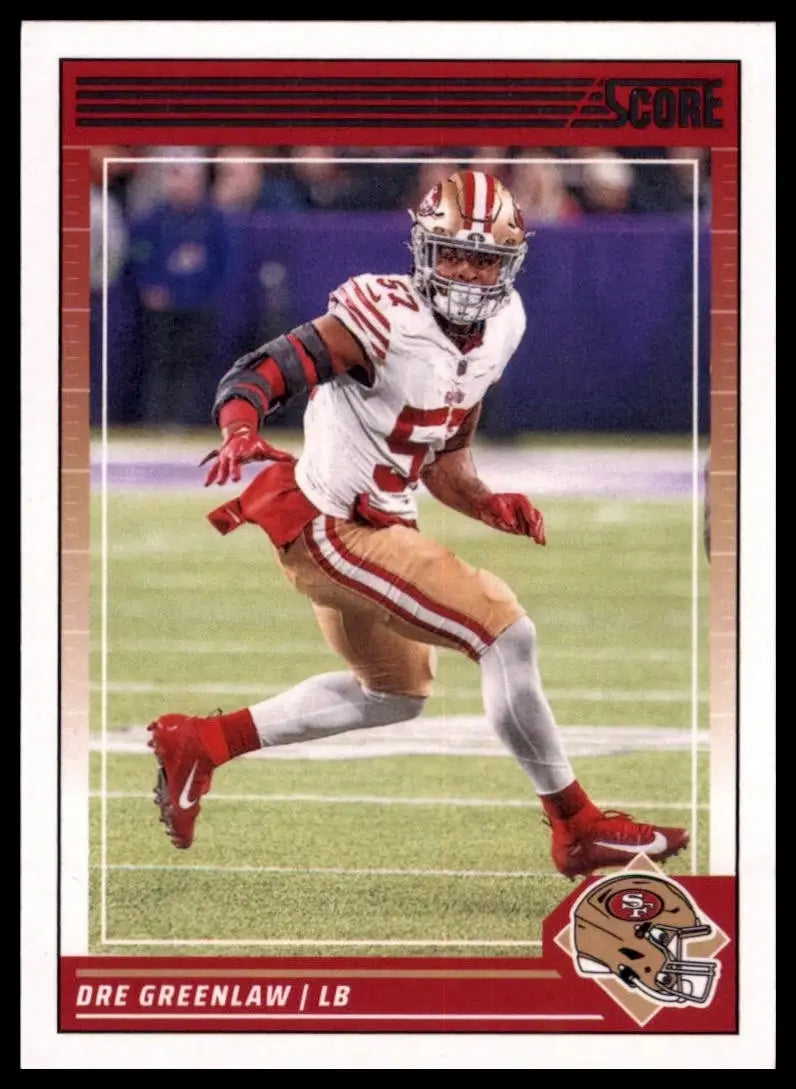 2024 Score Dre Greenlaw #250 San Francisco 49ers Football Card NFL Sports - Football Card Single