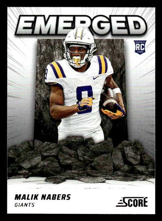 2024 Score #EM-MNS Malik Nabers Emerged - Football Card Single