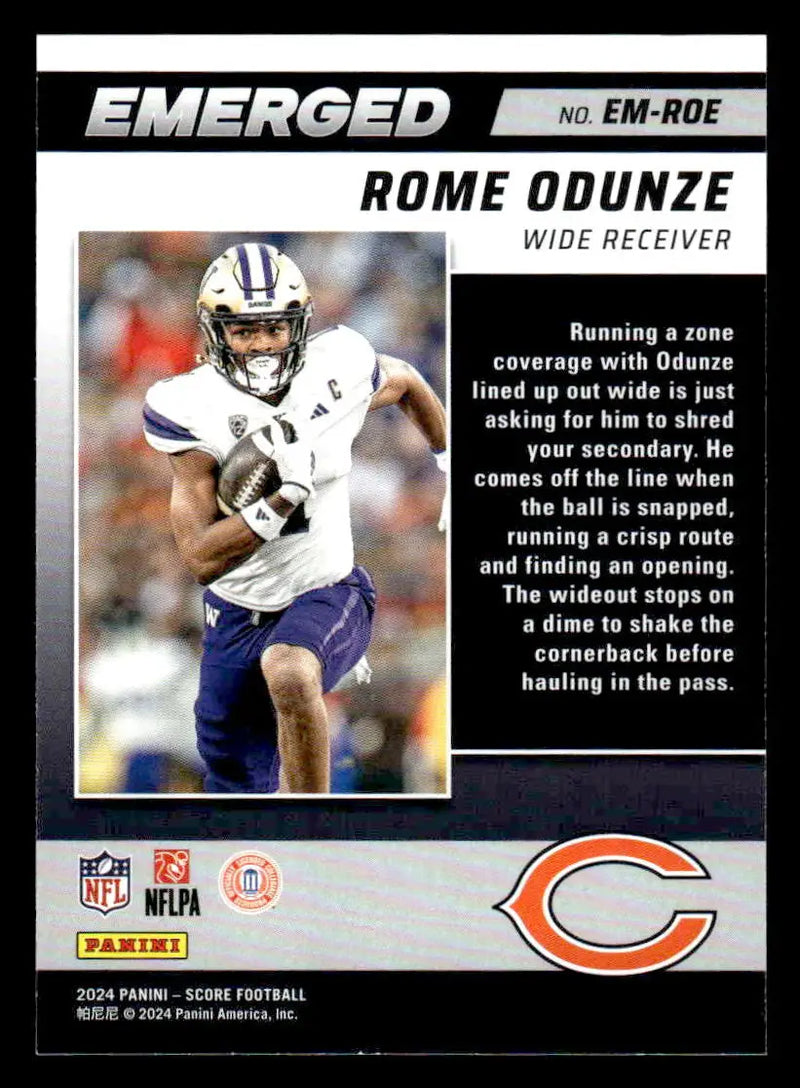 2024 Score #EM-RDE Rome Odunze Emerged - Football Card Single