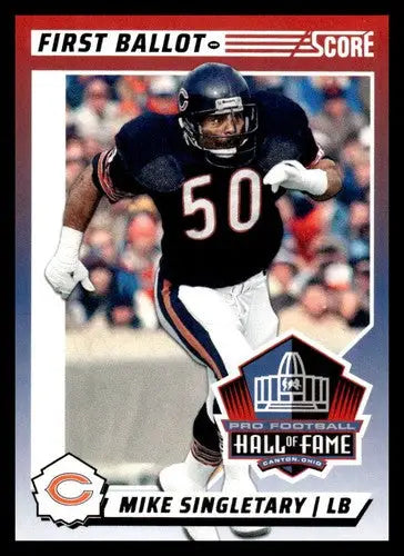 Original gloss Mike Singletary football card NM-MT from 2024 Score First Ballot