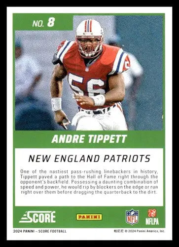 2024 Score First Ballot #8 Andre Tippett NM-MT Patriots ID:75479 - Football Card Single