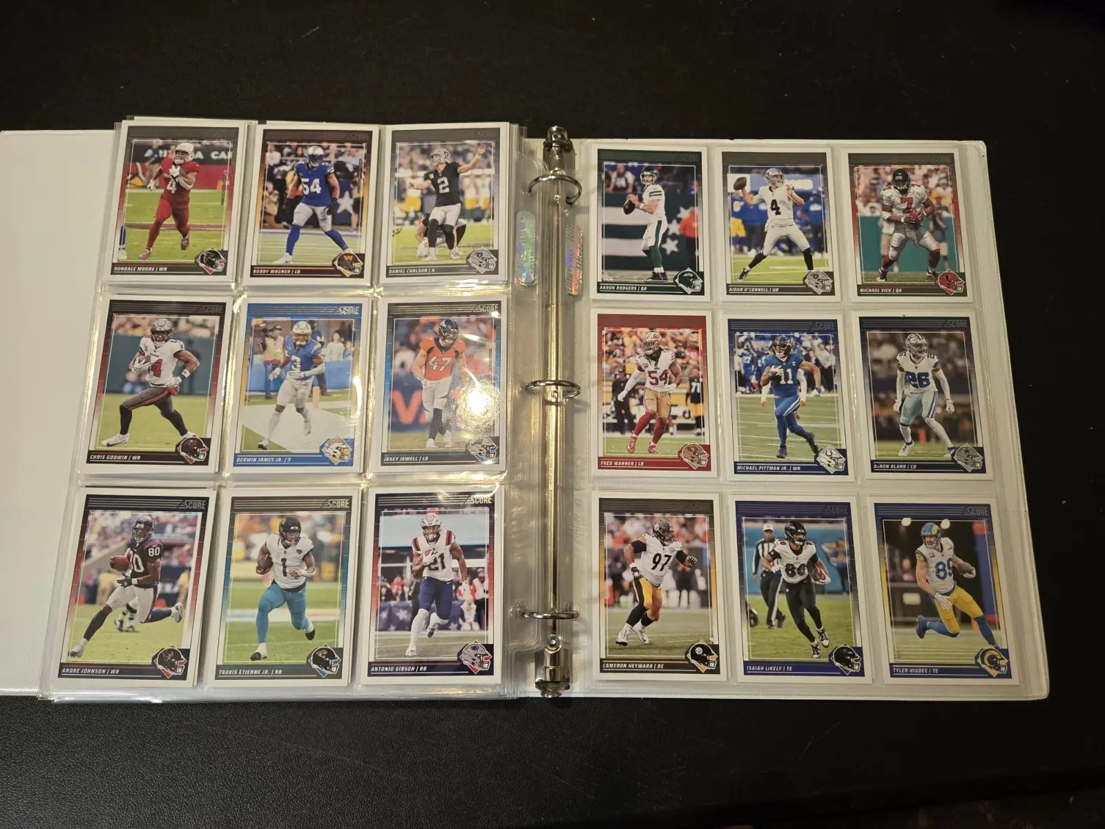 2024 Score Football Binder Lot 250+ Cards Stars Legends Base 1’’ Album - Sports Memorabilia