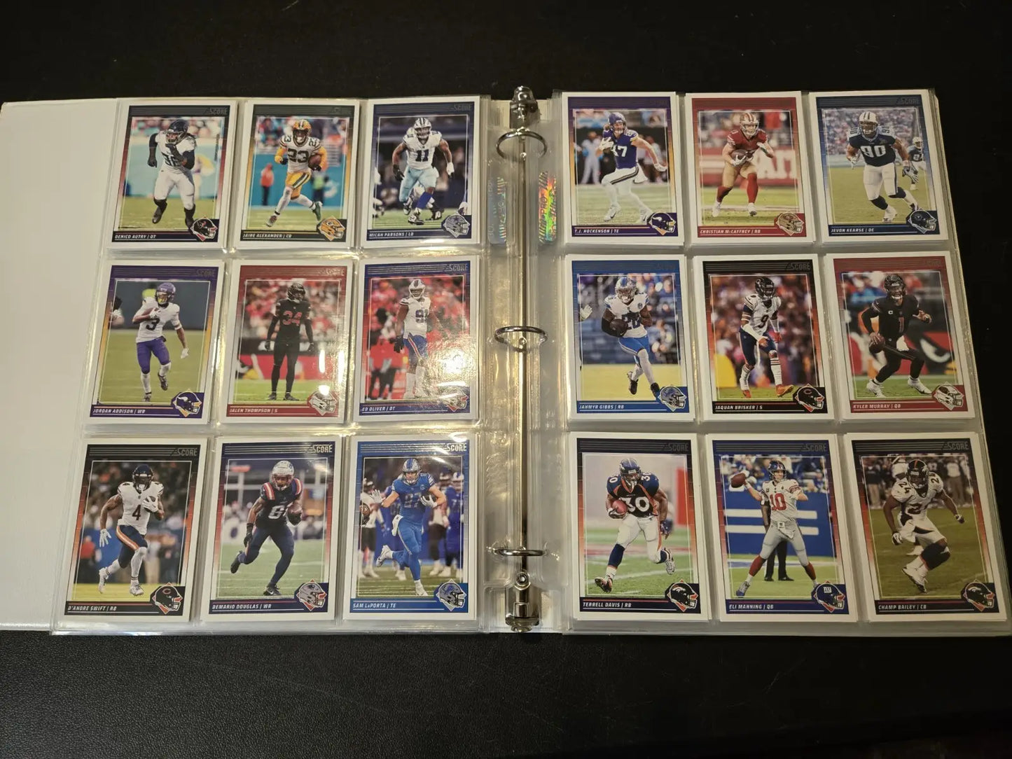 2024 Score Football Binder Lot 250+ Cards Stars Legends Base 1’’ Album - Sports Memorabilia