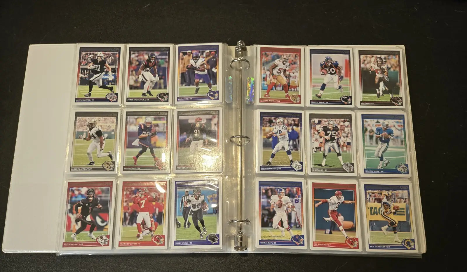 2024 Score Football Binder Lot 250+ Cards Stars Legends Base 1’’ Album - Sports Memorabilia