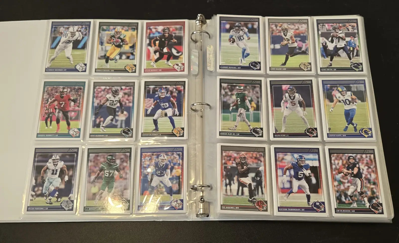 2024 Score Football Binder Lot 250+ Cards Stars Legends Base 1’’ Album - Sports Memorabilia