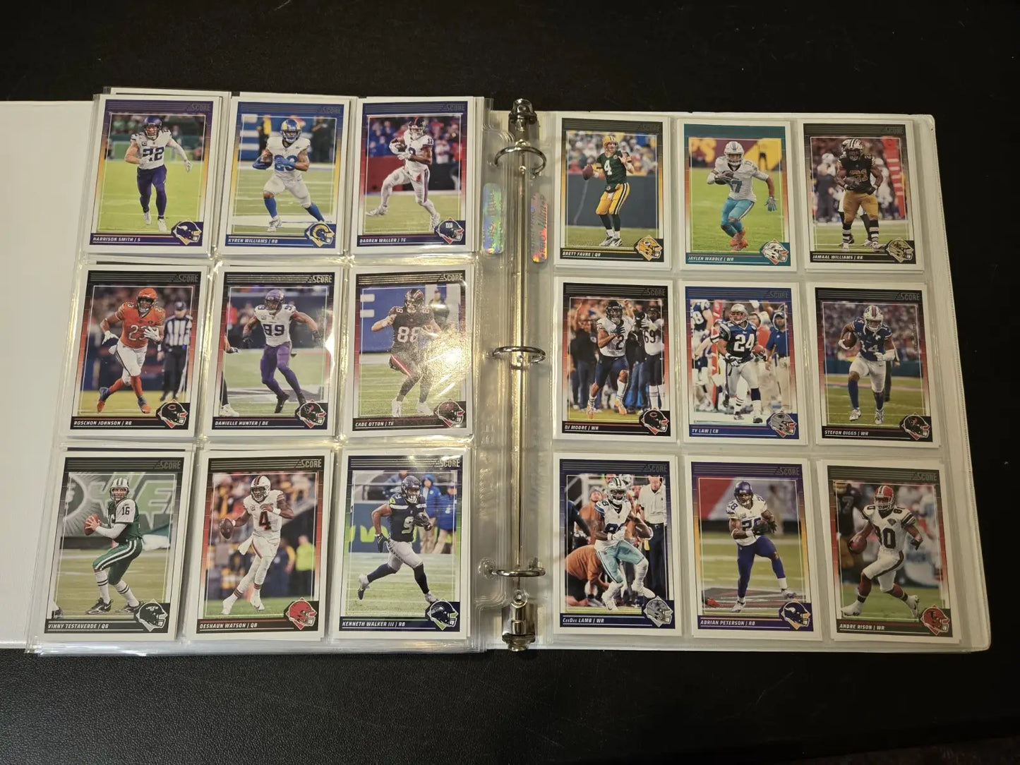 2024 Score Football Binder Lot 250+ Cards Stars Legends Base 1’’ Album - Sports Memorabilia