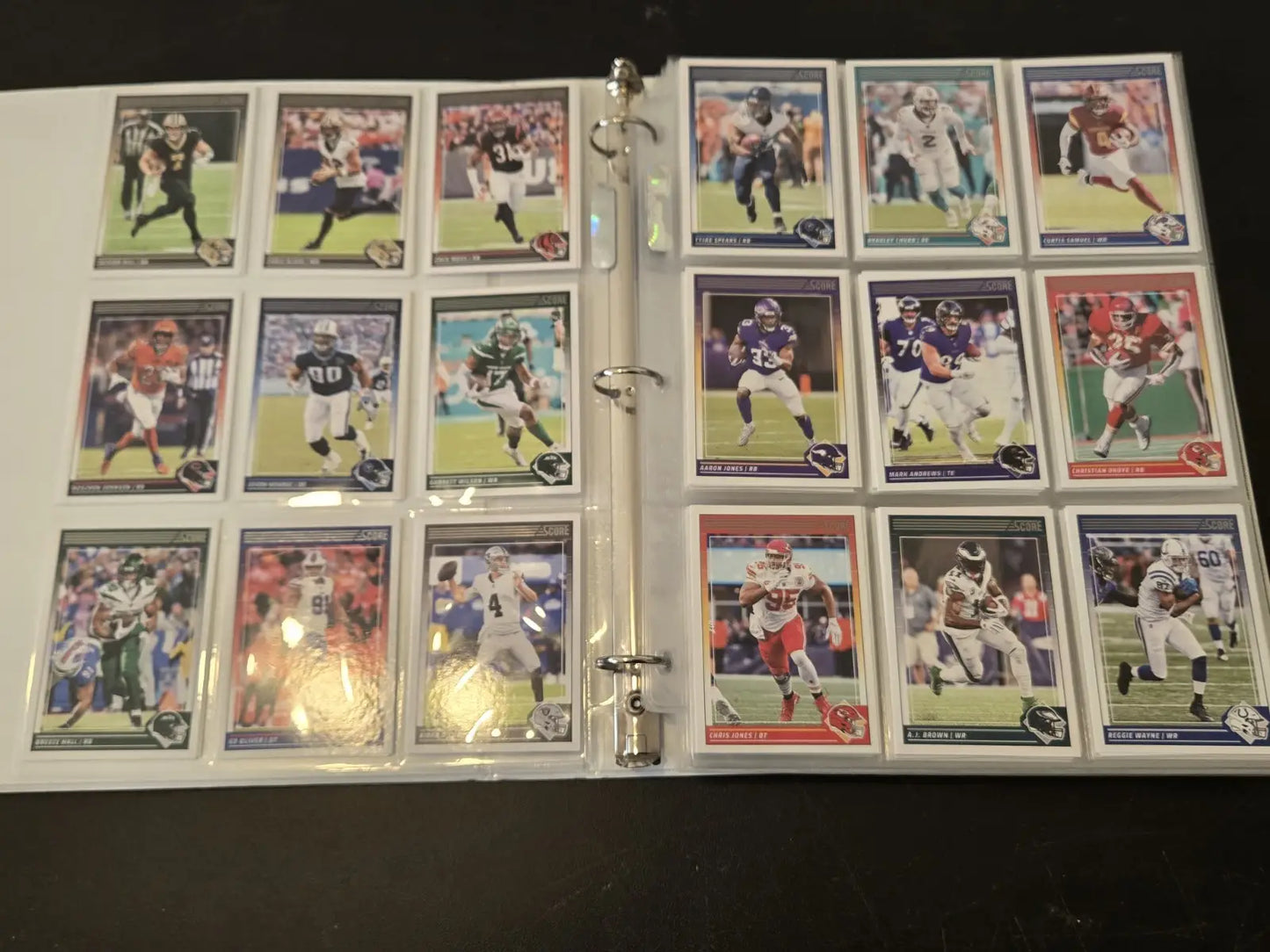 2024 Score Football Binder Lot 250+ Cards Stars Legends Base 1’’ Album - Sports Memorabilia