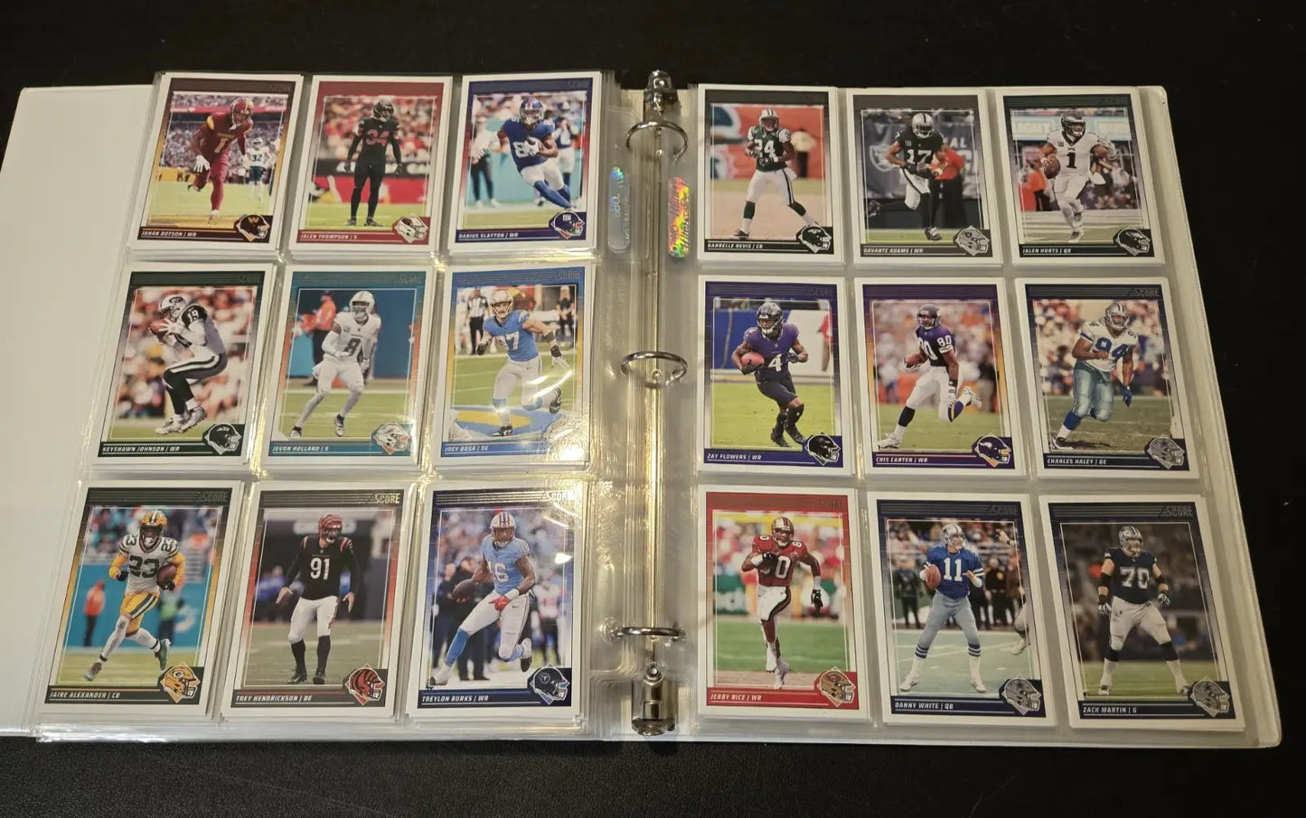 2024 Score Football Binder Lot 250+ Cards Stars Legends Base 1’’ Album - Sports Memorabilia