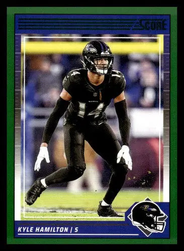 2024 Score Green Kyle Hamilton football trading card with original gloss Ravens ID 75494