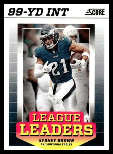 2024 Score League Leaders #1 Sydney Brown NM-MT Eagles ID:75446 - Football Card Single
