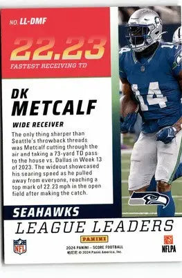 2024 Score #LL-DMF DK Metcalf League Leaders - Football Card Single