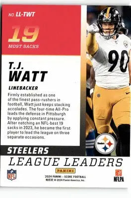 2024 Score #LL-TWT T.J. Watt League Leaders - Football Card Single