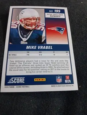 2024 Score - Mike Vrabel #195. New England Patriots. NRMT+ - Football Card Single