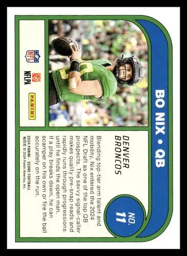 2024 Score Protential #11 Bo Nix NM-MT Broncos ID:75526 - Football Card Single