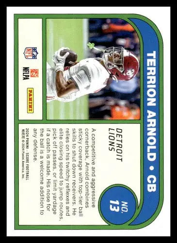 Original gloss Score Protential Terrion Arnold football card from 2024 Score Protential series