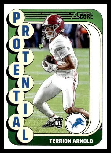 2024 Score Protential Terrion Arnold football card with original gloss Lions ID 75528