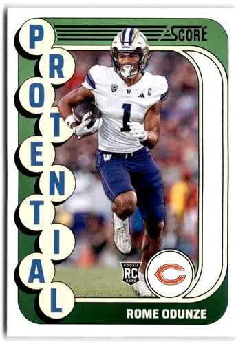 Original gloss 2024 Score Protential Rome Odunze rookie football card NM-MT