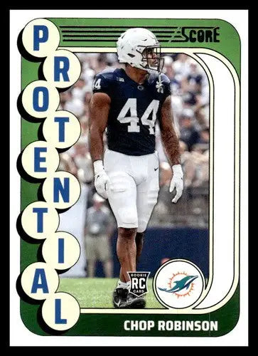 2024 Score Protential Chop Robinson football card with original gloss Dolphins ID 75525