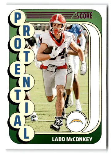 2024 Score Protential Pink #1 Ladd McConkey NM-MT LA Chargers ID:75518 - Football Card Single