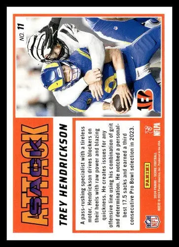 2024 Score Sack Attack #11 Trey Hendrickson NM-MT Bengals ID:75515 - Football Card Single