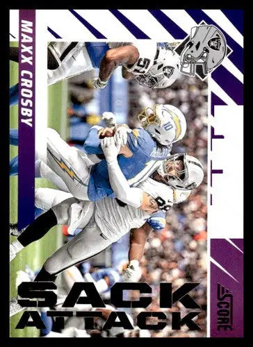 2024 Score Sack Attack #4 Maxx Crosby NM-MT LV Raiders ID:75510 - Football Card Single