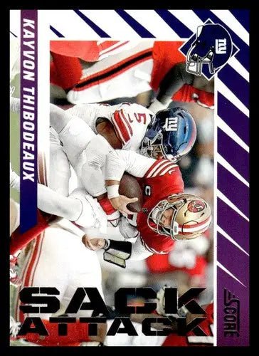 2024 Score Sack Attack #7 Kayvon Thibodeaux NM-MT NY Giants ID:75512 - Football Card Single