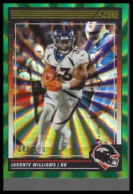 2024 Score Spokes #85 Javonte Williams #042/180 - Football Card Single