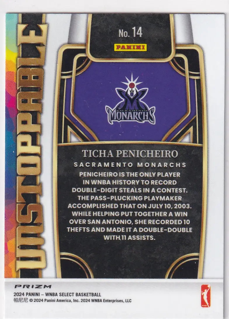 2024 SELECT #14 TICHA PENICHERIO UNSTOPABALE FLASH- SACARMENTO MONARCHS - Other