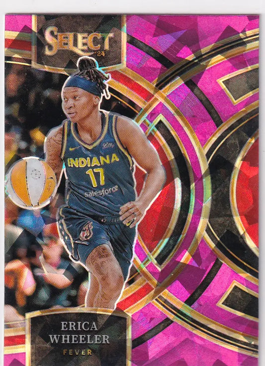 2024 SELECT #152 ERICA WHEELER PINK CRACKED ICE PREMIER LEVEL- INDIANA FEVER - Basketball Card Single