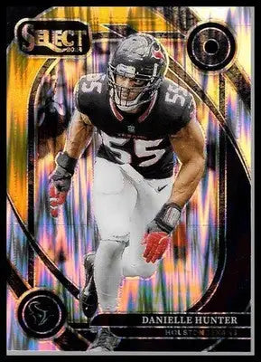2024 Select Danielle Hunter #243 Black & Gold Shock Prizm Texans