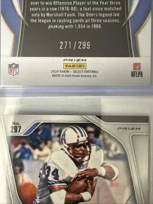 2024 Select Legend Earl Campbell Bronze Shock Concourse /299 4 Card Lot - Football Card Single
