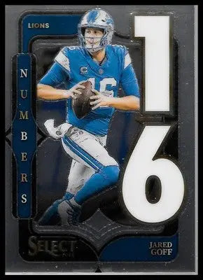2024 Select Numbers Jared Goff #7 Lions Insert QB Card