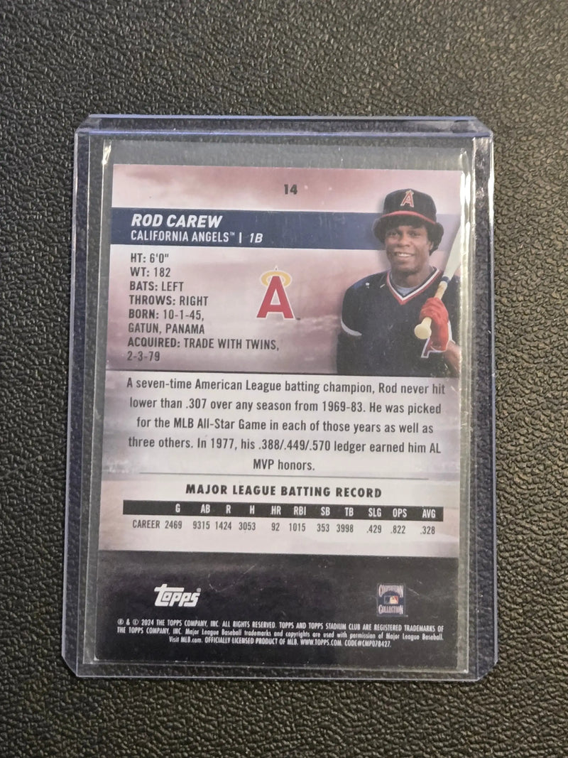 2024 Stadium Club #14 Rod Carew Red Foil - Baseball Card Single