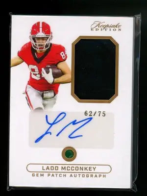 2024 Super Products Keepsake Edition Ladd McConkey #30 Autograph 62/75 Patch - Football Card Single