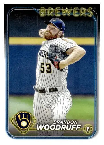 2024 Topps #103 Brandon Woodruff NM-MT Brewers ID:68278 - Baseball Card Single