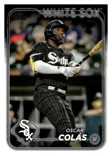 Original gloss Oscar Colas baseball card featuring White Sox 2024 Topps #105 NM-MT