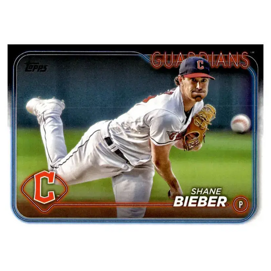 2024 Topps #107 Shane Bieber NM-MT Cleveland Guardians Baseball Card - Baseball Card Single