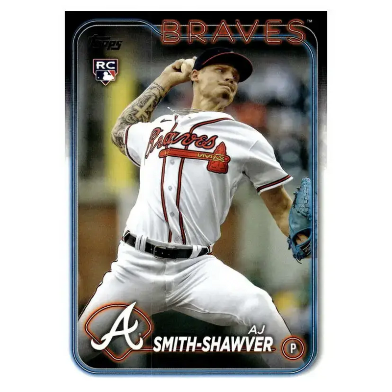 2024 Topps #117 AJ Smith-Shawver NM-MT RC Rookie Atlanta Braves Baseball Card - Baseball Card Single