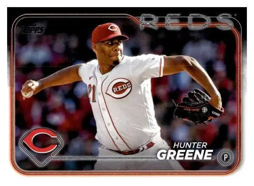 Hunter Greene baseball card with original gloss, NM-MT condition from 2024 Topps