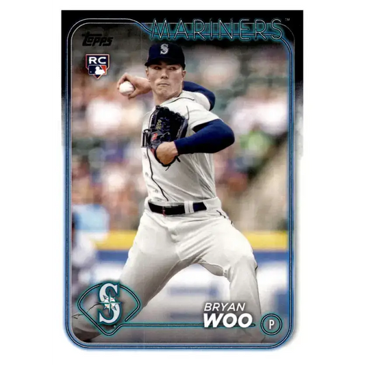 2024 Topps #12 Bryan Woo NM-MT RC Rookie Seattle Mariners Baseball Card - Baseball Card Single