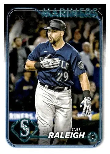 Original gloss Cal Raleigh baseball card 2024 Topps NM-MT Mariners ID71144