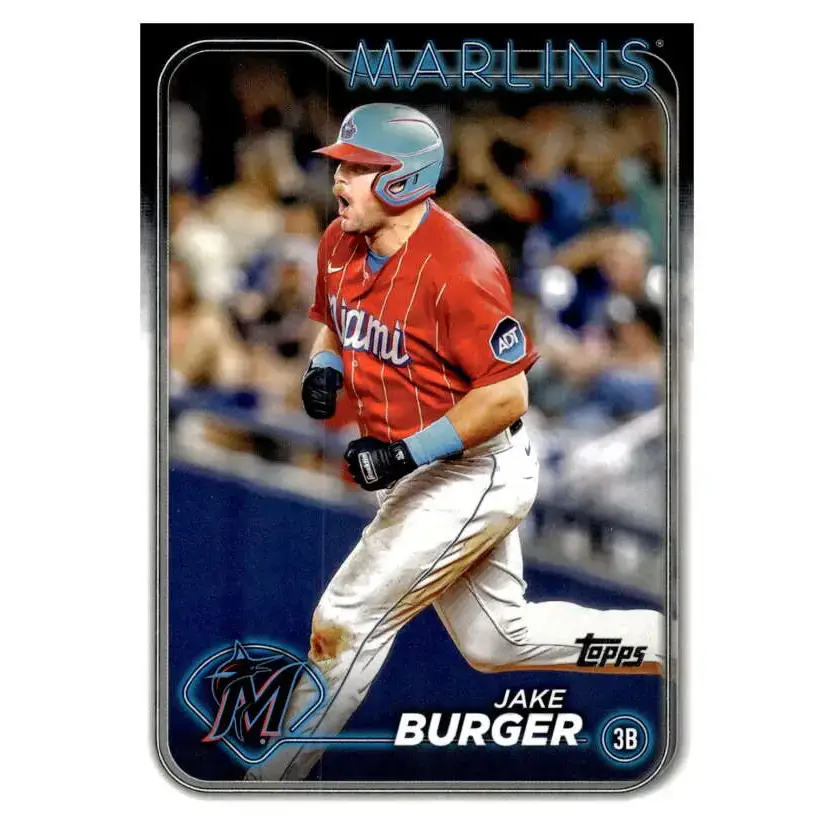 2024 Topps #125 Jake Burger NM-MT Miami Marlins Baseball Card - Baseball Card Single