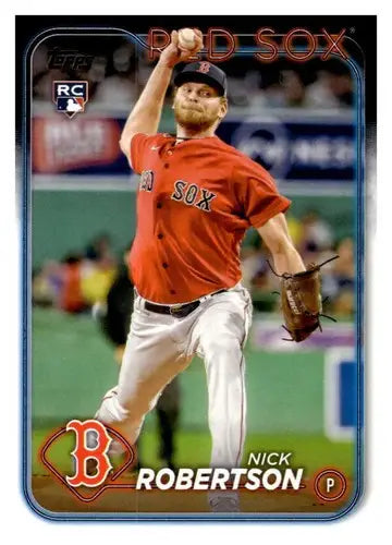 Nick Robertson rookie Red Sox baseball card from 2024 Topps #13 NM-MT RC